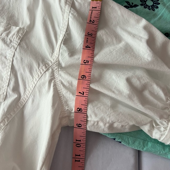 Free People Arcadia blouse Mint Green Blouse with navy Embroidery - Picture 6 of 6